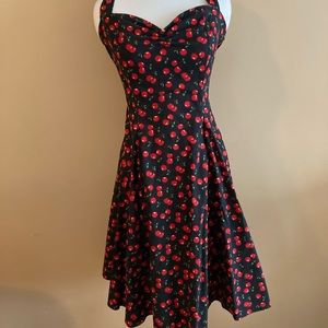 Cute cherry print summer dresss